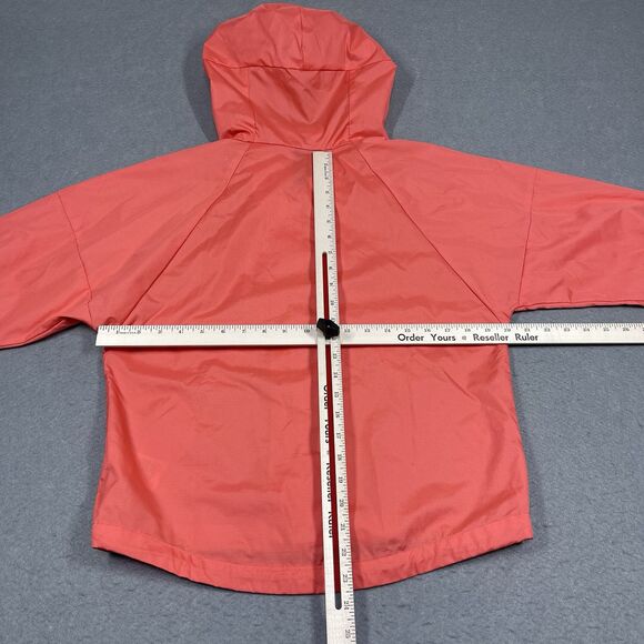 adidas Jacket Womens XS Salmon Pink Hooded Ripstop Windbreaker W.N.D Running - Picture 9 of 12